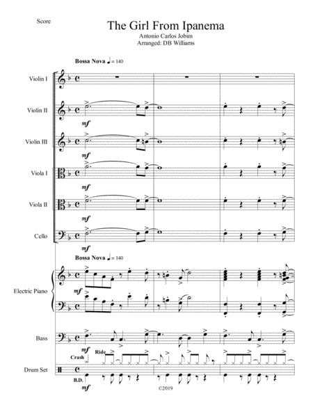 The Girl From Ipanema (garôta De Ipanema) (arr. DB Williams)