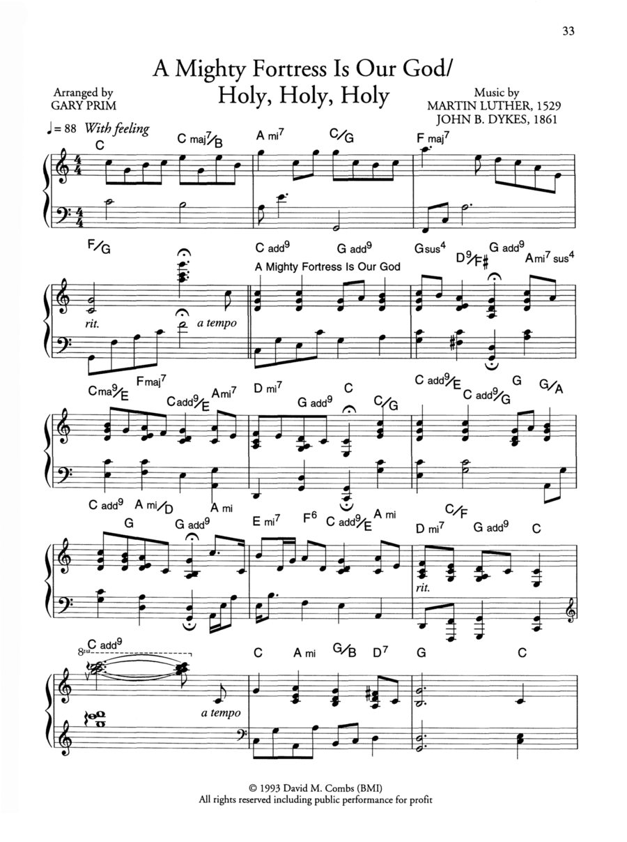 A Mighty Fortress Is Our God / Holy, Holy, Holy Medley (arr. Gary Prim)