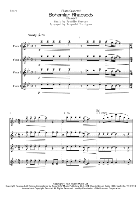 Bohemian Rhapsody (arr. Tsuyoshi Yoroiguma)