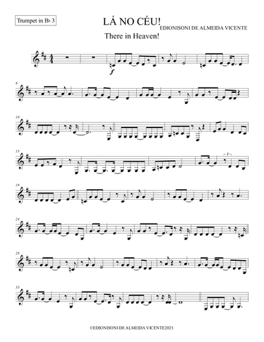 Trumpet in Bb 3-LÁ NO CÉU-There in Heaven!
