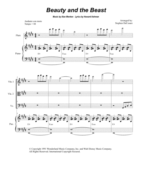 Beauty And The Beast (arr. Stephen DeCesare)