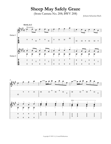 Sheep May Safely Graze (arr. Mark Phillips)
