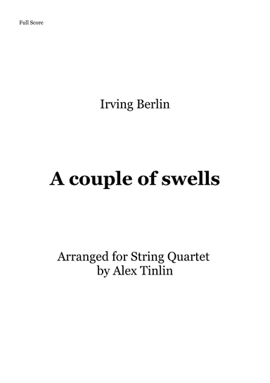 A Couple Of Swells (arr. Alex Tinlin)