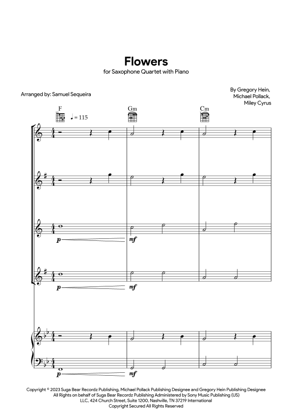 Flowers (arr. Samuel Sequeira)