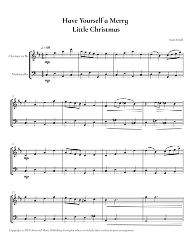 Have Yourself A Merry Little Christmas (arr. Cadenza Editions)