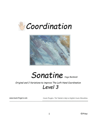 Sonatine. Hugo Reinhold. Lev. 3 (arr. Music Fingers)