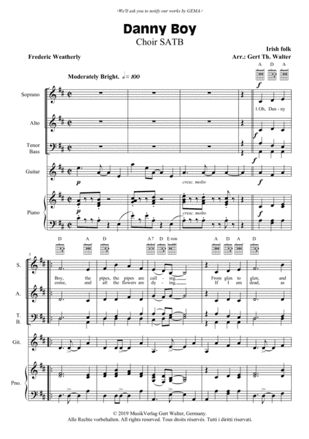 Danny Boy (arr. Gert Th. Walter)