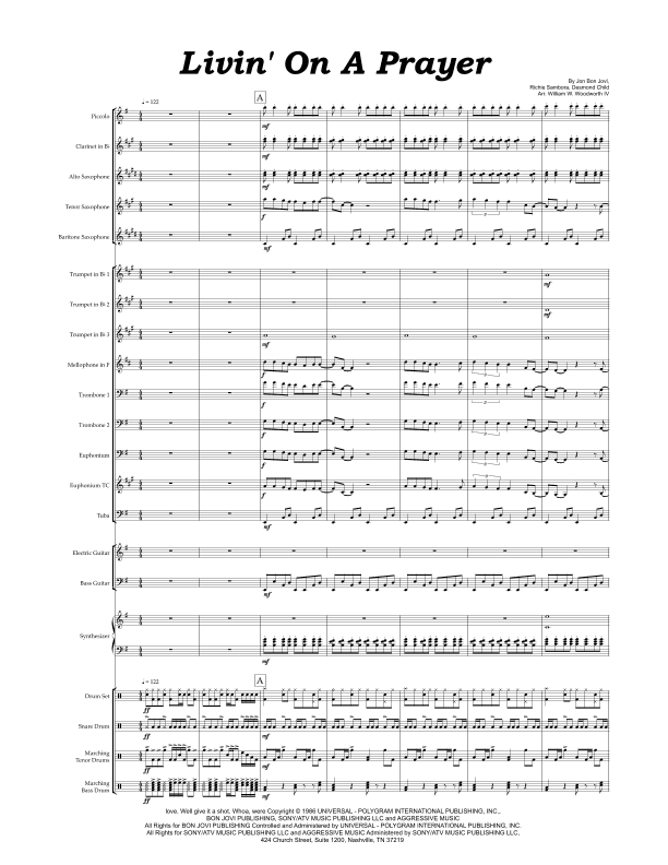 Livin' On A Prayer (arr. William W. Woodworth IV)