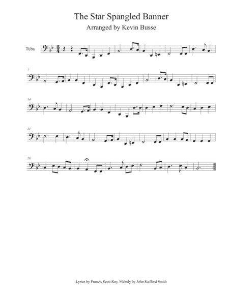 The Star Spangled Banner - Tuba (arr. Kevin Busse)