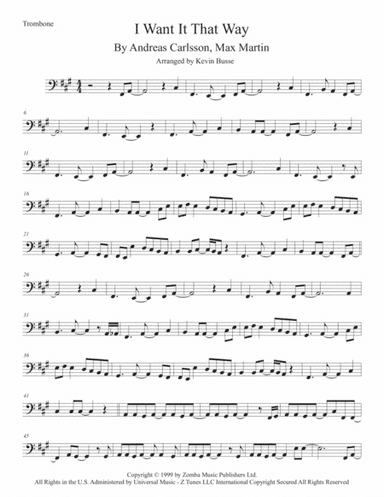 I Want It That Way (arr. Kevin Busse)