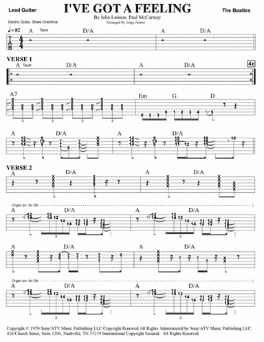 I've Got A Feeling (arr. Jorge Juárez)