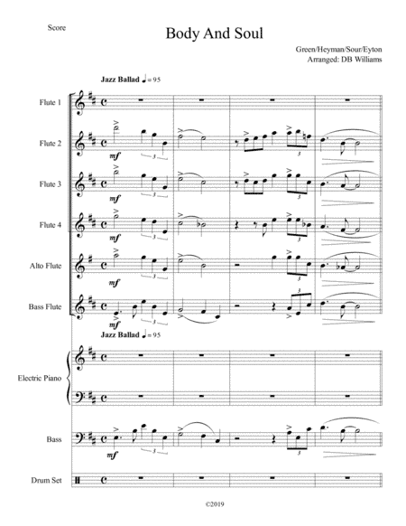 Body And Soul  from THREE'S A CROWD (arr. DB Williams)