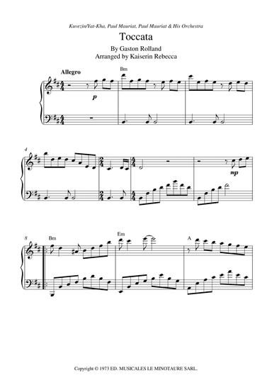 Toccata (arr. Kaiserin Rebecca)