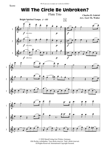 Will The Circle Be Unbroken? (arr. Gert Th. Walter)