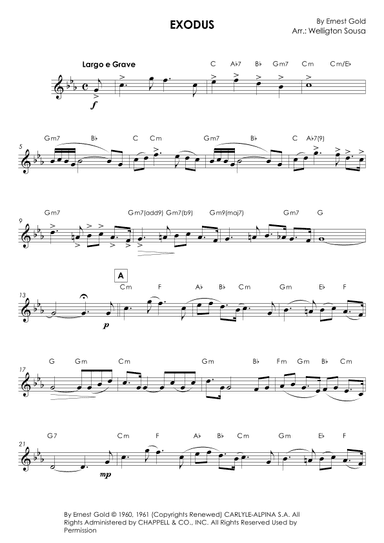 Exodus (main Theme) (arr. Jose Welligton Sousa de Castro)