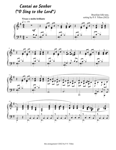 Cantai ao Senhor ("O Sing to the Lord") (arr. arranged by P. F. Tillen)