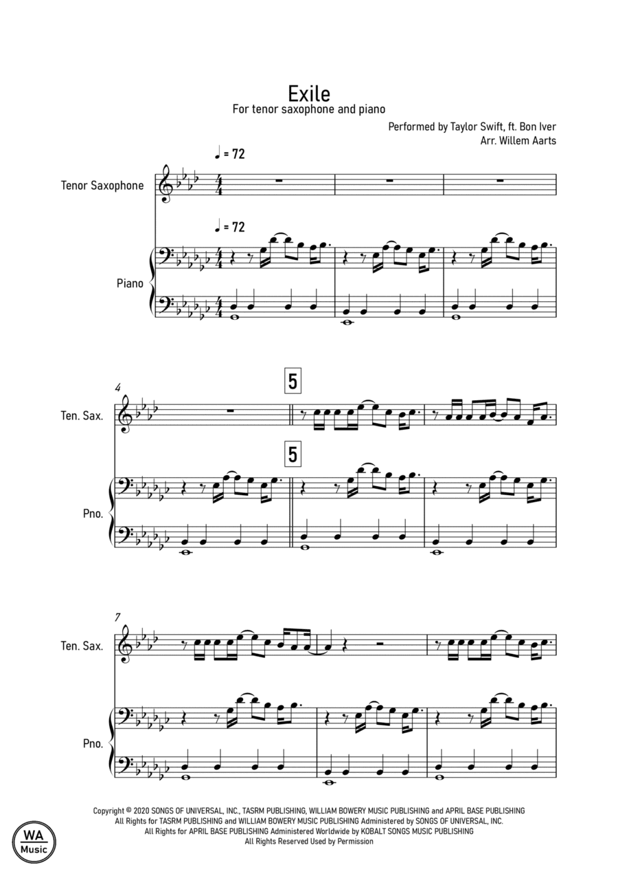 Exile (arr. Willem Aarts)