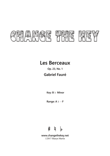 Les Berceaux - Bb Minor (arr. Change the Key)