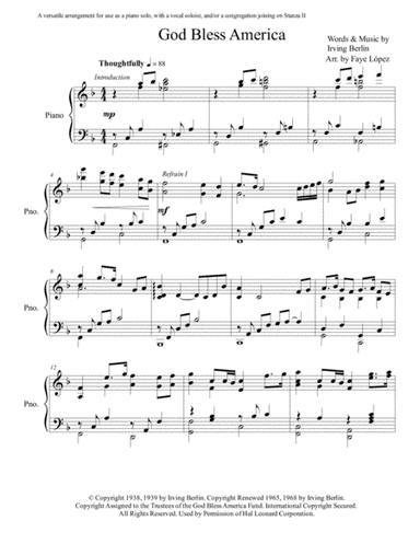 God Bless America (arr. Faye Lopez)