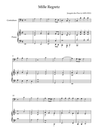 Mille Regretz (arr. Karen Gueiros)