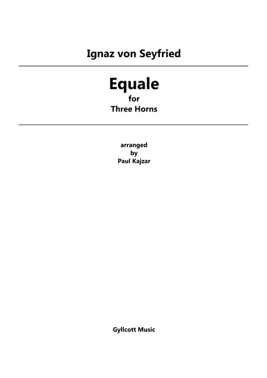 Equale (Three Horns) (arr. Paul Kajzar)