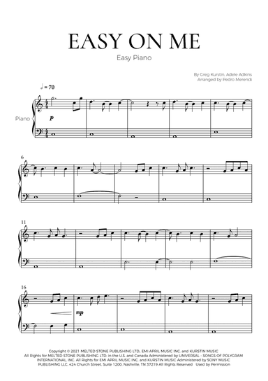 Easy On Me (arr. Pedro Merendi)