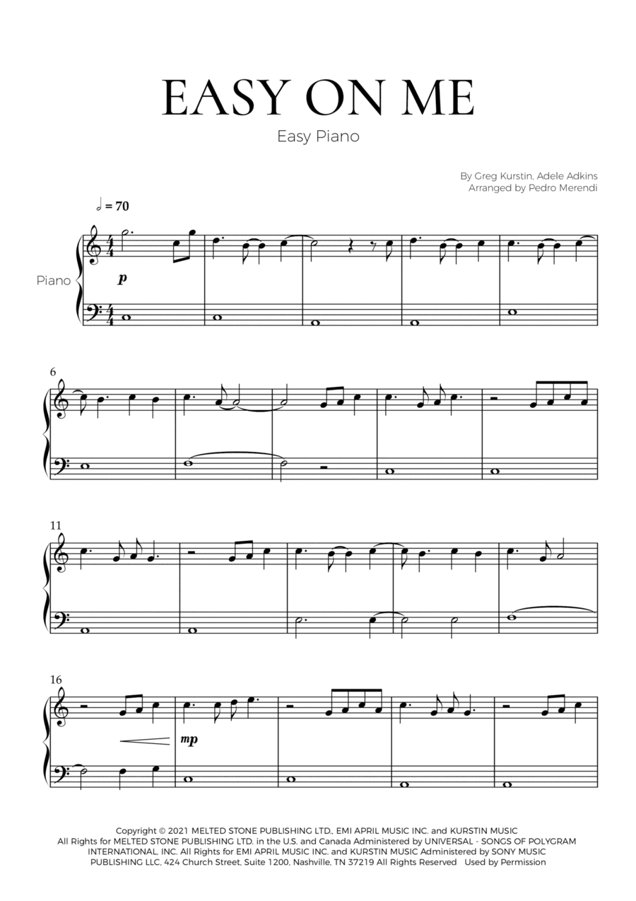 Easy On Me (arr. Pedro Merendi)
