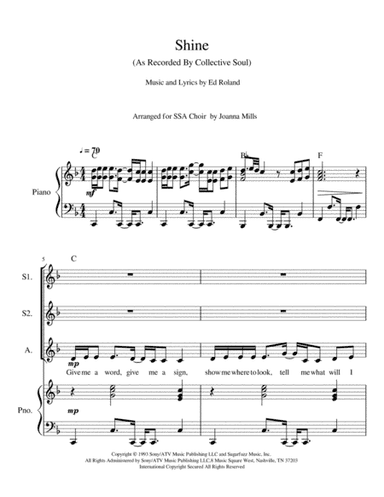 Shine (arr. Joanna Mills)