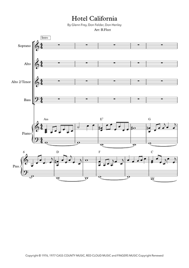 Hotel California (arr. B. Fleet)
