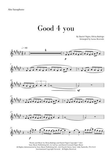 Good 4 U (arr. Lucas Rezende)