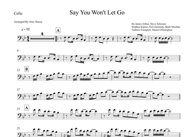 Say You Won't Let Go (arr. Alex Souza)