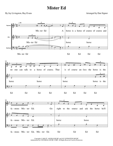 Mister Ed (arr. Dan Signor)