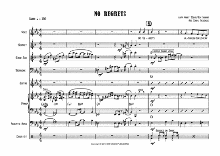 No Regrets (arr. Daryl McKenzie)