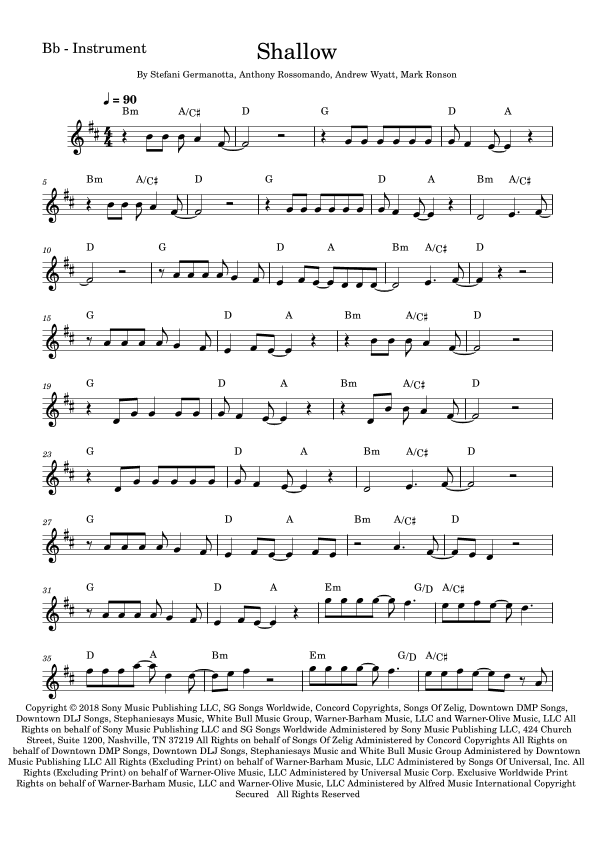 Shallow (arr. Fabio Eduardo de Oliveira)