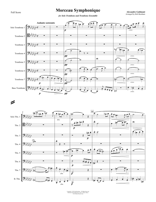 Morceau Symphonique for Solo Trombone and Trombone Ensemble (arr. Bob Burnham)