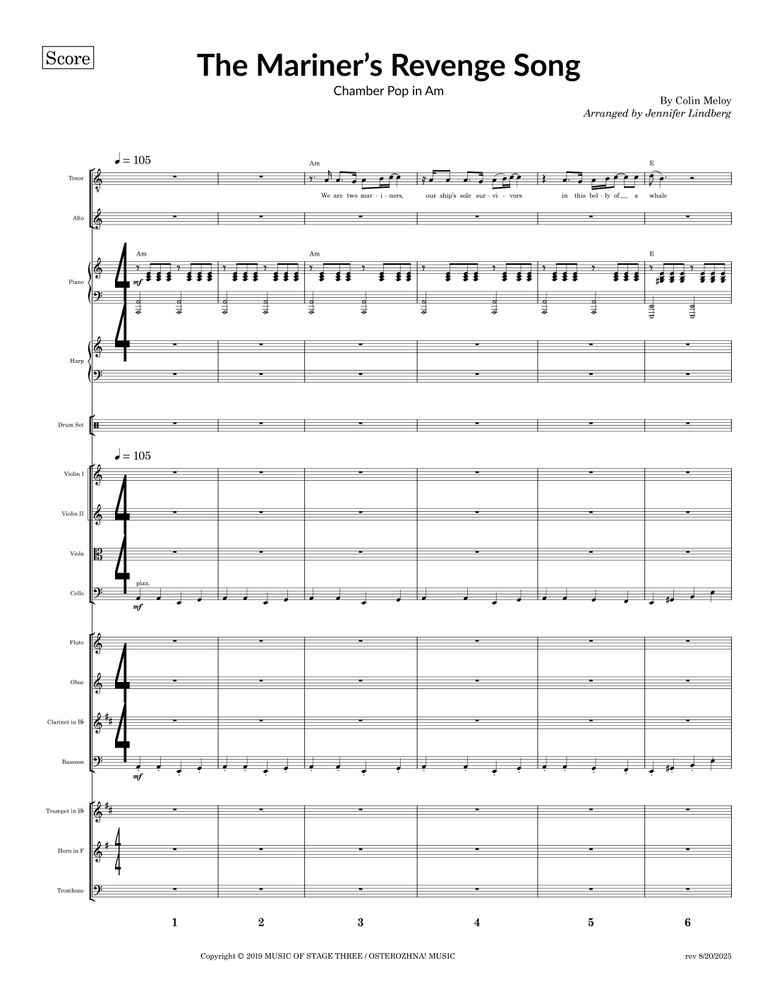 The Mariner's Revenge Song (arr. Jennifer Lindberg)