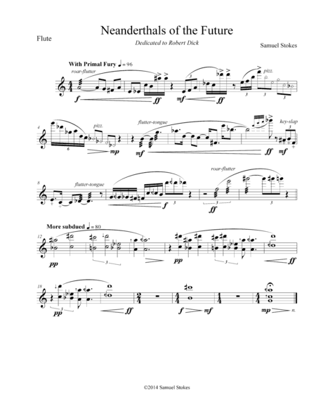 Neanderthals of the Future - for flute solo (with extended techniques)