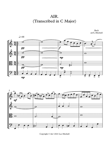 AIR ON A G STRING (arr. Lee Mitchell)