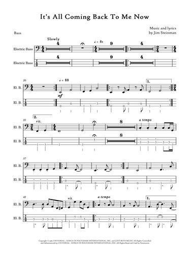 It's All Coming Back To Me Now (arr. David Lartey)