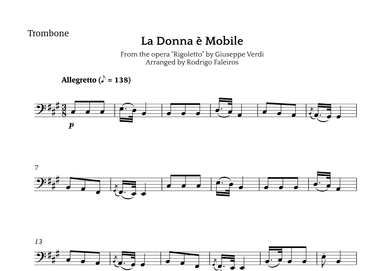 La Donna è Mobile (arr. Rodrigo Faleiros)