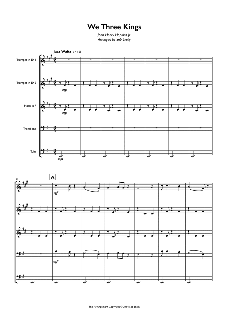 We Three Kings (Big Band Style) Brass Quintet (arr. Seb Skelly)
