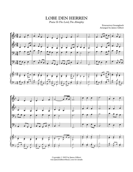 LOBE DEN HERREN (arr. James Gilbert)