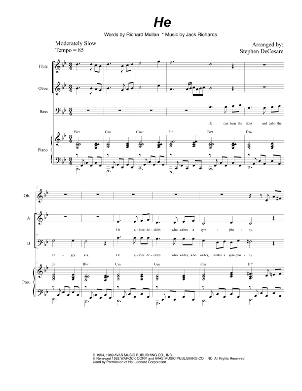 He (arr. Stephen DeCesare)
