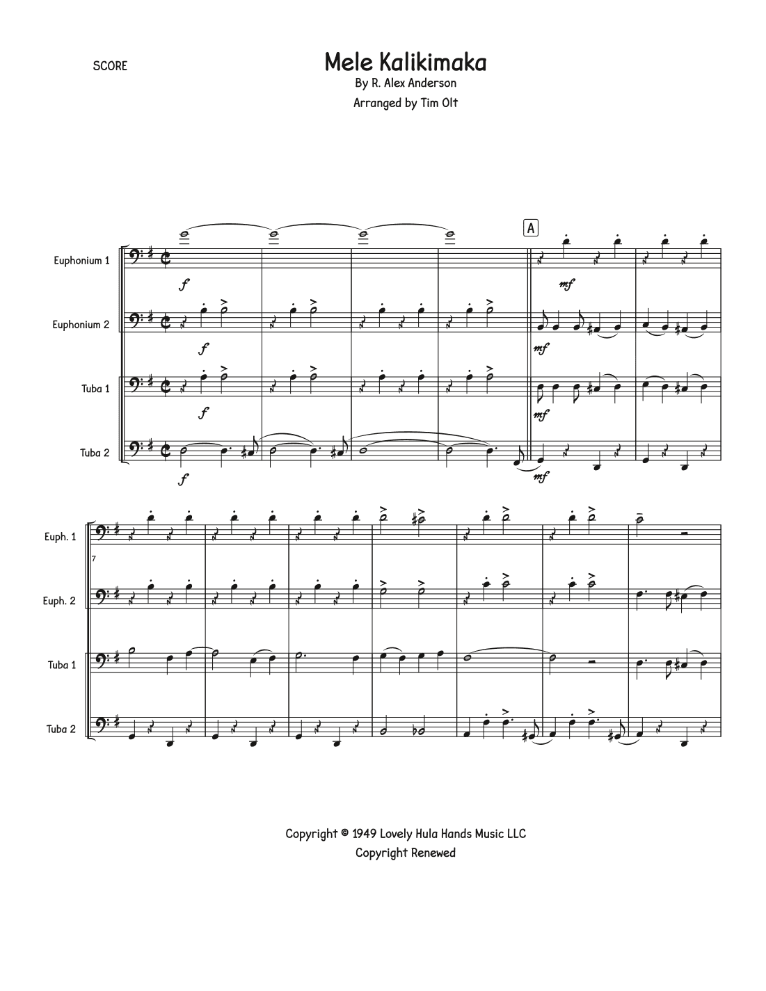 Mele Kalikimaka (arr. Tim Olt)