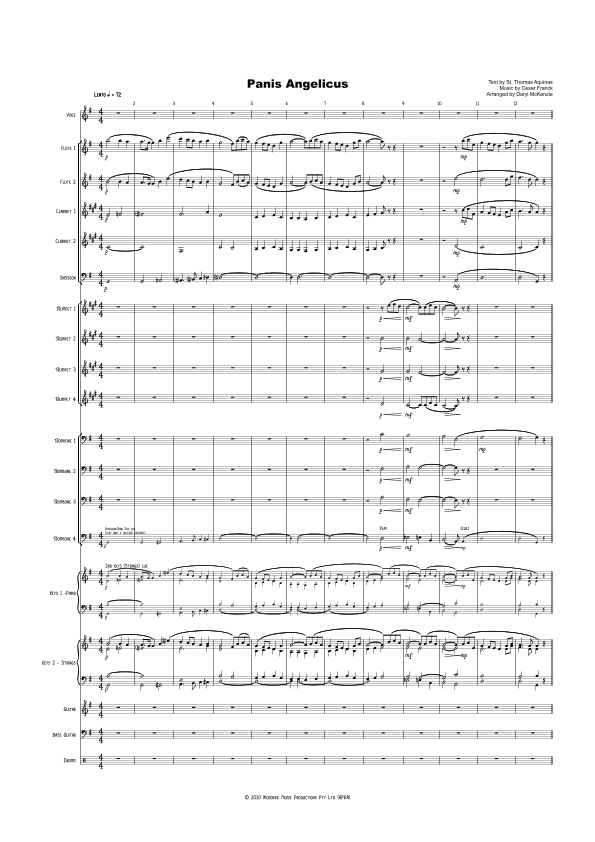 Panis Angelicus - Soprano Voice with  Big Band Key of G (arr. Daryl McKenzie)