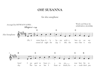 Oh! Susanna (arr. Deywson Lopes)