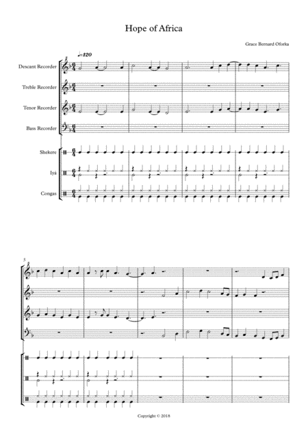 Hope of Africa with Percussion