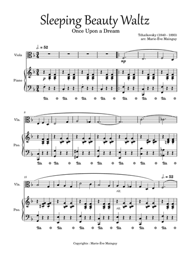 Sleeping Beauty Waltz - Once Upon A Dream (arr. Marie-Ève Mainguy)