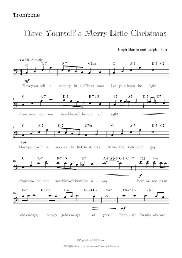 Have Yourself A Merry Little Christmas (arr. Music Ad Lib)