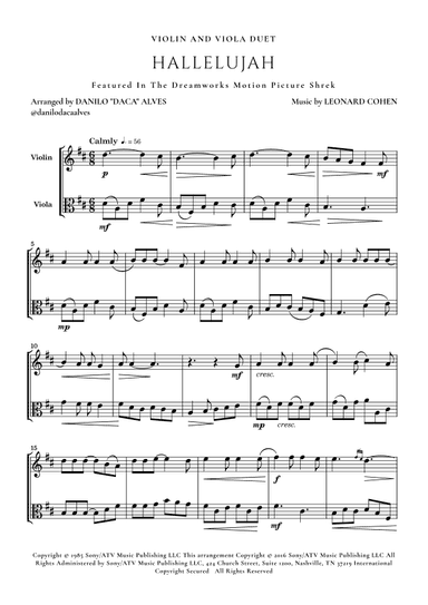 Hallelujah (arr. Danilo "Daca" Alves)